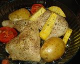 Foto del paso 3 de la receta: Pollo asado al horno con piña y guarnición (dieta)