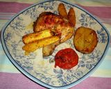Foto del paso 4 de la receta: Pollo asado al horno con piña y guarnición (dieta)