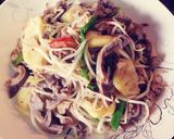 Hình bước làm 8 của món Lòng gà xào giá