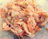 Hình bước làm 1 của món Canh kimchi nấm đậu 