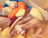 Hình bước làm 4 của món Canh gà rau củ